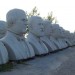 Image of Veľké busty a hlavy amerických prezidentov zaparkované v Houstone
